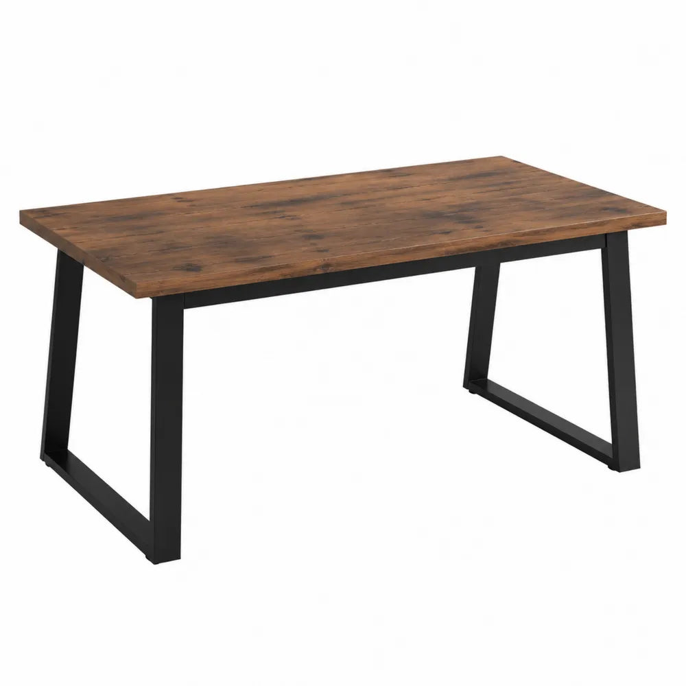Bureau rectangulaire en bois et métal 140x70x75 cm