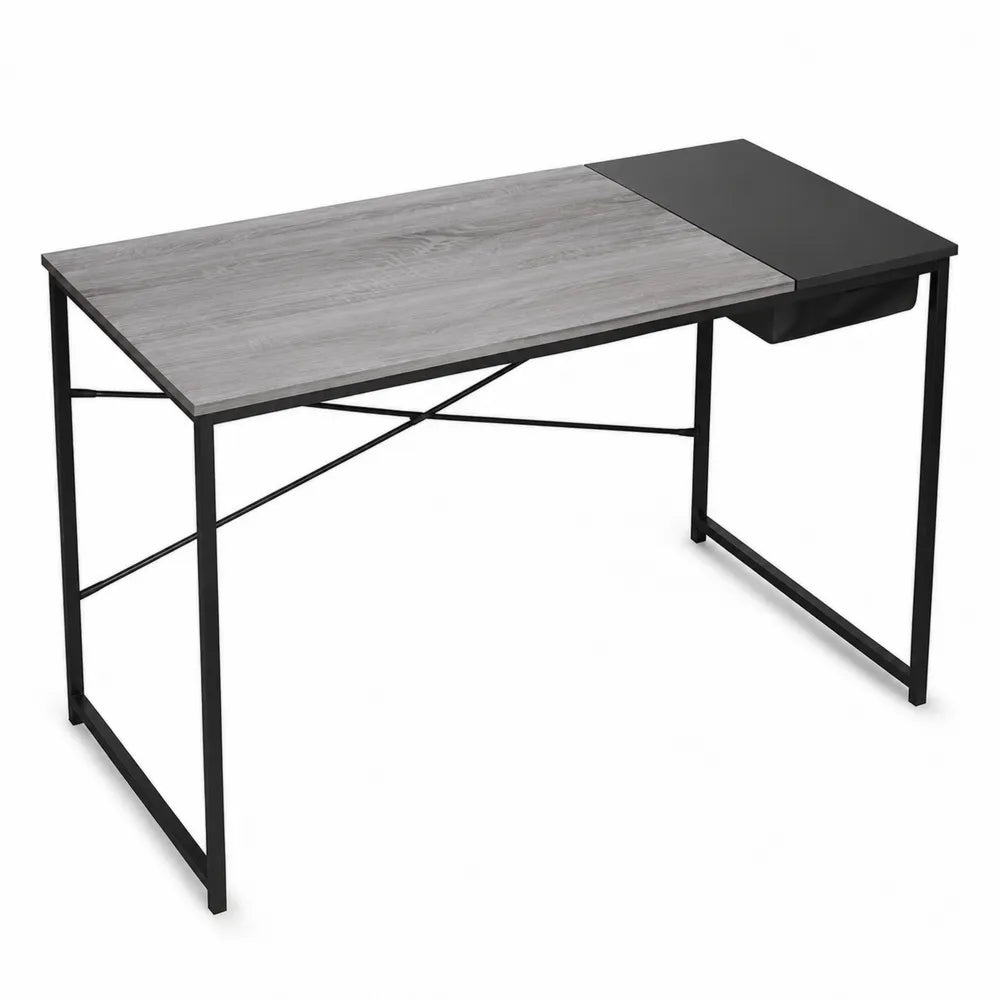 Bureau en bois et métal avec tiroir intégré 120x60x75cm