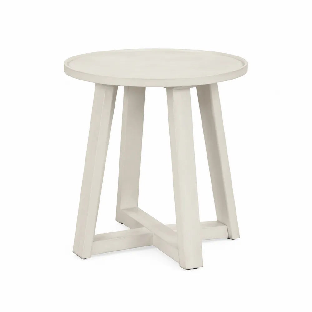 Table ronde en aluminium blanc 50 cm