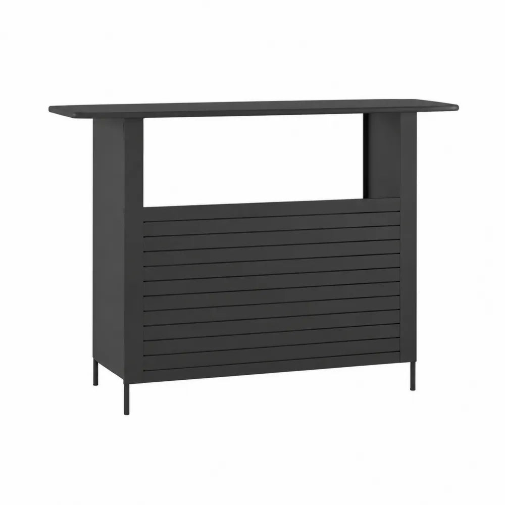 Table de bar extérieure en métal noir