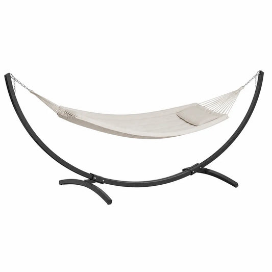 Hamac en acier avec tissu en coton/polyester beige