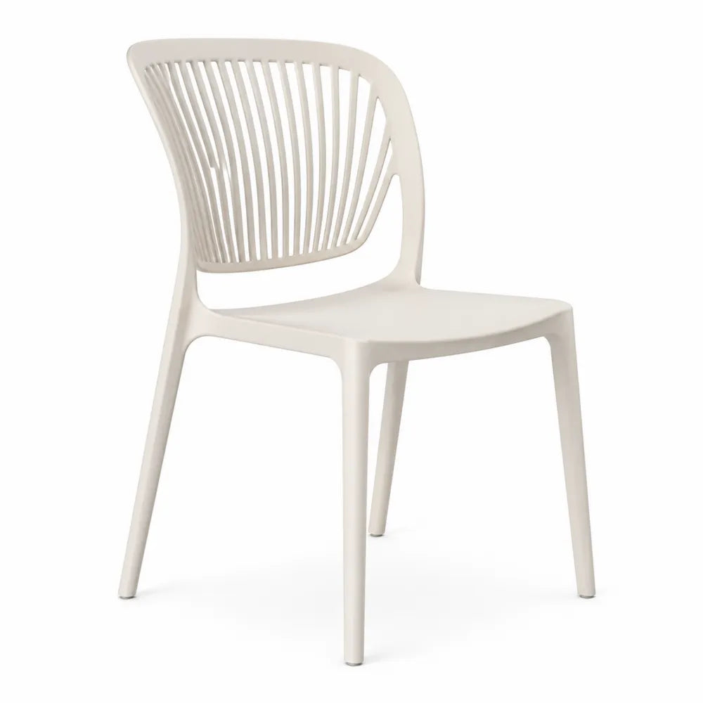 Chaise en plastique polypropylène beige