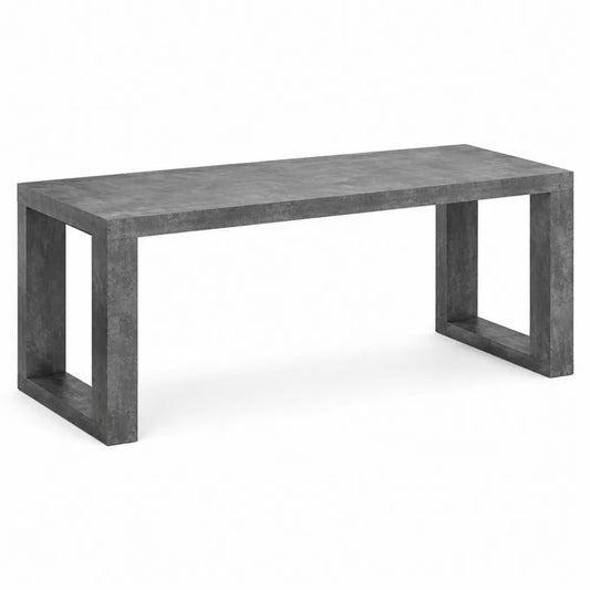 Table en MDF effet béton gris 160x80x75 cm