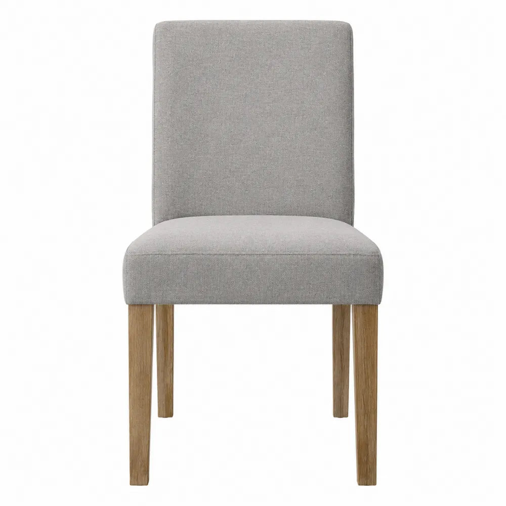 Chaise en bois et tissu polyester gris