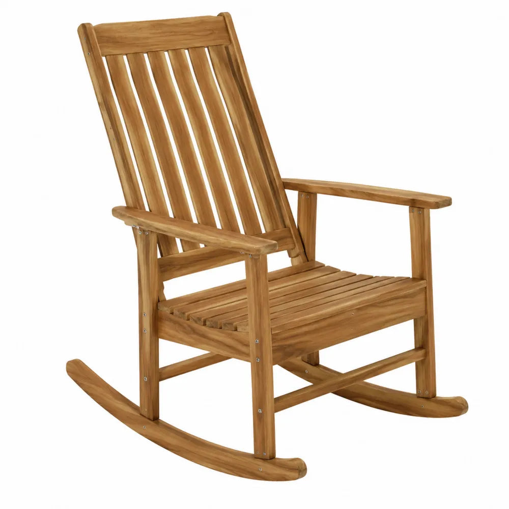 Chaise à bascule en bois pour extérieur 90x60x120 cm