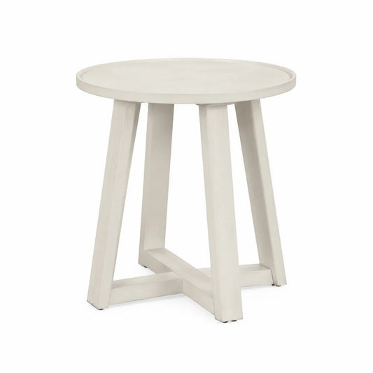 Table ronde en aluminium blanc 50 cm